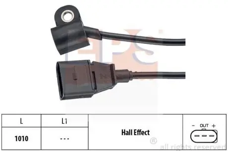 Датчик положення розподільчого валу Audi A4 07- 2.0 EPS 1.953.565