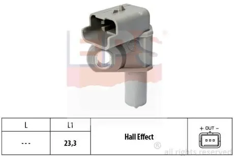 Датчик положення розподільчого валу Ford Focus, Fiesta /Citroen C5 2.0Hdi 01- EPS 1.953.632