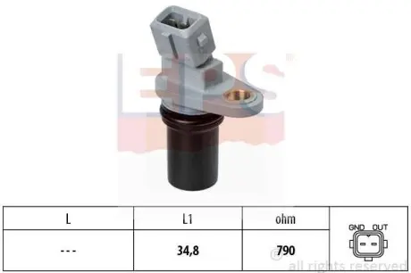 Датчик положення колінвалу Smart Roadster, Fortwo 0.7-1.0 03- EPS 1.953.641