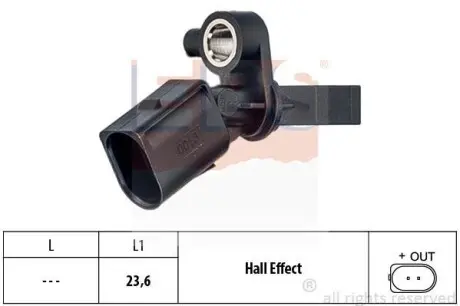 Датчик ABS VAG/Seat/Skoda 99- задн. правый EPS 1.960.013