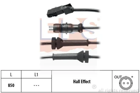 Датчик ABS (задній) Renault Megane II/Scenic II 1.4-2.0 02- EPS 1.960.052