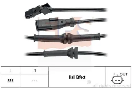 Датчик ABS задній Renault Megane 08- EPS 1.960.104