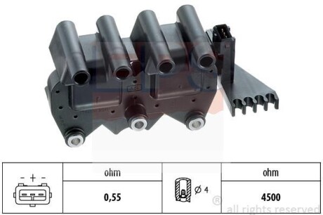 Катушка зажигания Fiat Doblo/Lancia Delta II (836) 1.6 16V 95- EPS 1.970.345