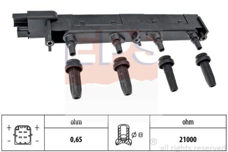 Катушка Citroen C4/C8 Peugeot 206, 307, 406, 407, 607, 807 EPS 1.970.408