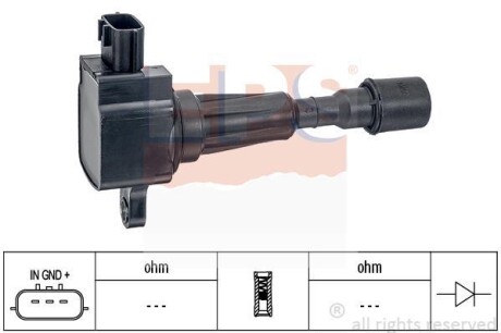 Котушка запалювання Mazda 3 1.3/1.6 03-09 EPS 1.970.514