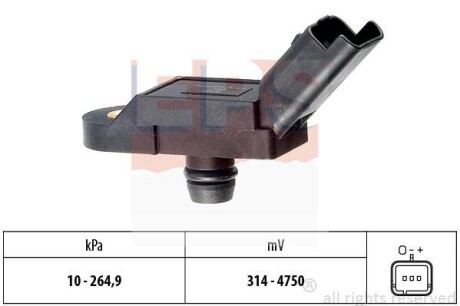 Датчик давления воздуха во впускном коллекторе Citroen C4/C5 Peugeot 207/308/3008 07- EPS 1.993.164