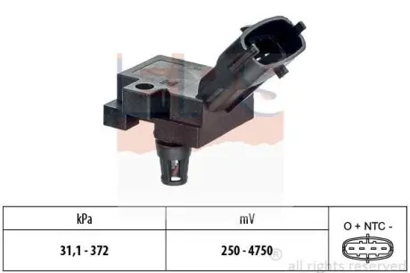 Датчик тиску повітря в впускному коллекторі Volvo S60/S80/V60/XC70/XC70 EPS 1.993.248