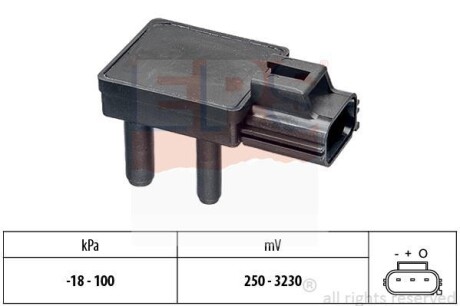 Датчик давления выпускных газов PSA Jumper/Boxer 2.2HDi 11-/Ford Fiesta 1.4/1.6TDCi 08- /Transit 2.2TDCi 08-14 EPS 1.993.332