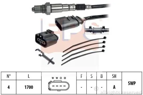 Лямбда-зонд MB A (W168), C (CL203), C T-MODEL (S203), C (W203), C (W204), CLK (C209), E (W211) VOLVO S60 I, V40, V50, XC90 и AUDI A3. EPS 1.998.251