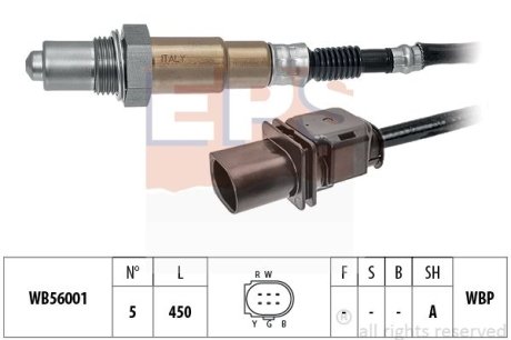 Лямбда-зонд (перед каталізатором) Citroen Jumper 2.2HDi 11- /Ford Focus 1.6TDCI 04-/Peugeot Boxer 2.2HDi 11- /Renault Kangoo 1.5dCi 08- EPS 1.998.396