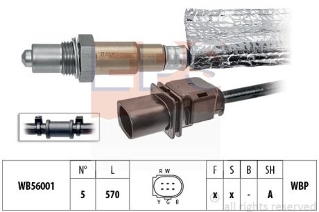 Лямбда-зонд (5 пров./до катализатора) Audi 1.8TFSI/2.0TFSI/Skoda Octavia/SuperB 1.8TSI/2.0TFSI 05-15/VW Golf V/VI/Passat B6/B7 1.8TSI/2.0TFSI EPS 1.998.410