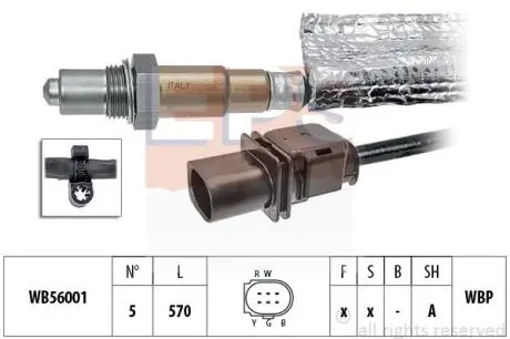 Лямбда-зонд (5-конт.) Audi Q7 3.0TDI 07-15/Авто Chevrolet (T300) 1.3D 11-15/Opel Astra J 1.3CDTI 09-15/Corsa D 1.3CDTI EPS 1.998.412