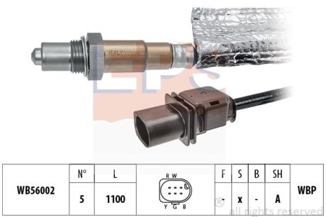 Лямбда-зонд (L 1100MM/перед катализатором) BMW X5 (E70) 3,0i/3.5i 06-14 EPS 1.998.489