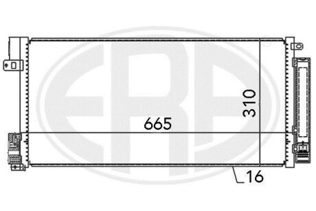 Радiатор кондицiонера ERA 667004