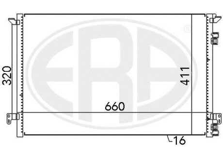 Радiатор кондицiонера ERA 667012