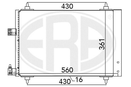 Радiатор кондицiонера ERA 667020