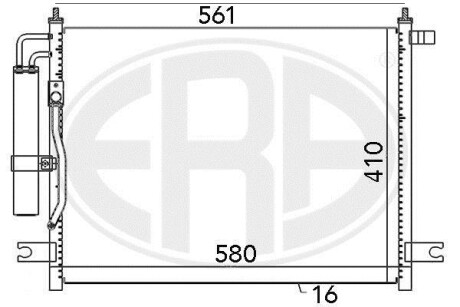 Радiатор кондицiонера з осушувачем ERA 667034