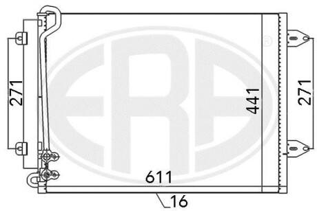 Радiатор кондицiонера ERA 667044