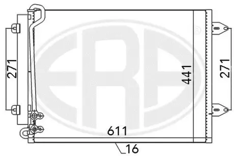 Радiатор кондицiонера ERA 667044