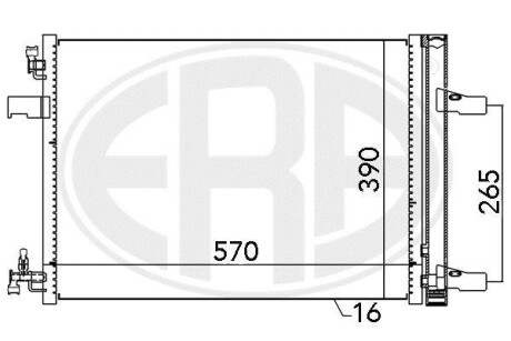 Радiатор кондицiонера з осушувачем ERA 667047