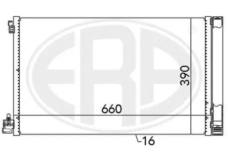 Радиатор кондиционера с осушителем ERA 667049