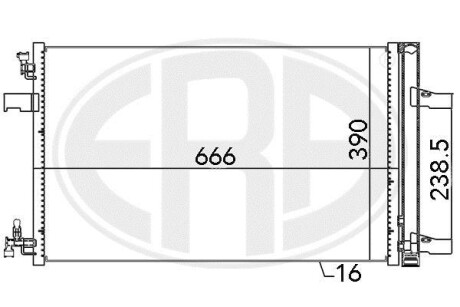 Радiатор кондицiонера ERA 667053