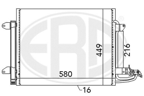 Радiатор кондицiонера ERA 667054