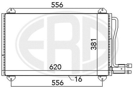 Радiатор кондицiонера ERA 667055