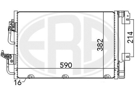 Радiатор кондицiонера з осушувачем ERA 667056