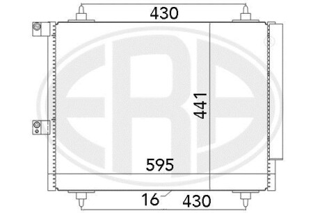 Радiатор кондицiонера з осушувачем ERA 667063