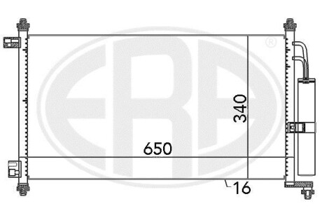 Радiатор кондицiонера з осушувачем ERA 667069