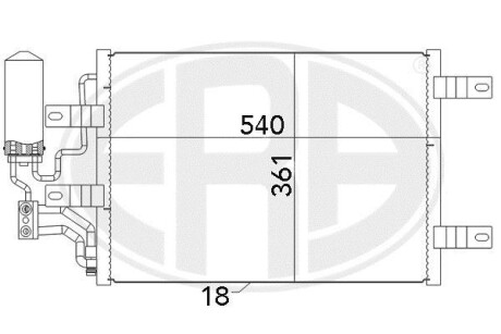 Радiатор кондицiонера ERA 667077