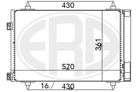 Радиатор кондиционера ERA 667078