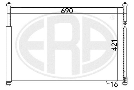 Радiатор кондицiонера з осушувачем ERA 667080