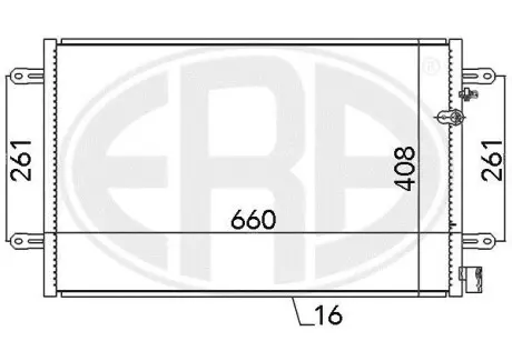 Радiатор кондицiонера ERA 667086