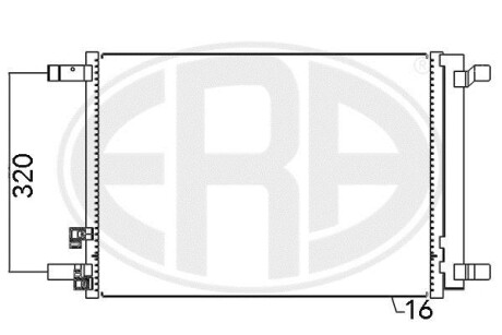 Радiатор кондицiонера з осушувачем ERA 667094