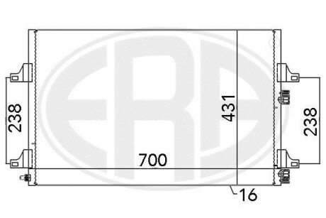 Радiатор кондицiонера ERA 667106