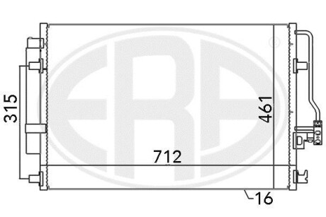 Радiатор кондицiонера ERA 667110