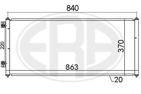 Радiатор кондицiонера ERA 667144