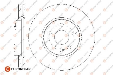 Диски тормозные (к-т 2 шт) EUROREPAR 1667856480