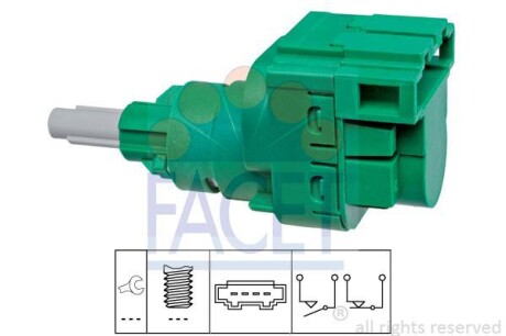 Перемикач сигналу гальма VW Caddy/Seat Toledo 04-/Skoda Octavia 04- FACET 7.1230