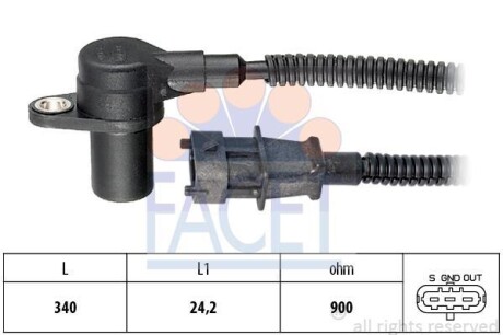 Датчик положения коленчатого вала FACET 90753
