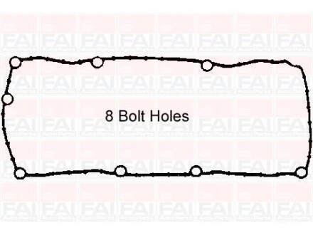 Прокладка клап.кришки (гума) Renault Clio II, Kangoo, Twingo 1.1/1.2 D7F 96- FAI AUTOPARTS RC1178S