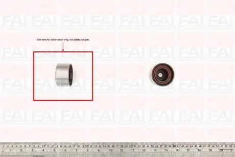 Ролик ременя привідного FIAT DOBLO 1.6/1.9 01- OPEL ASTRA 1.9 05-15 JEEP RENEGADE 1.6CRDIi 14- FAI AUTOPARTS T9380