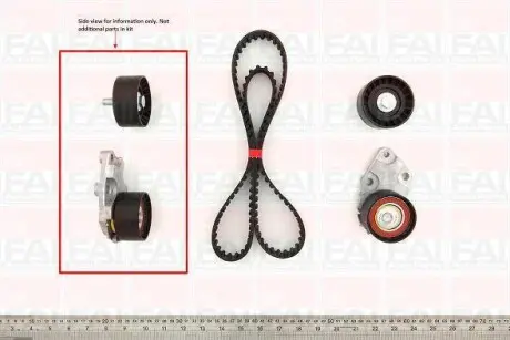 Комплект ГРМ (ремінь+ 2 ролика) Lanos 1.6 16V FAI AUTOPARTS TBK165