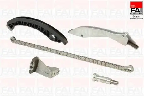 Комплект ланцюга ГРМ ліва головка (цеп+натяжн.+3 направл.) FAI AUTOPARTS TCK163