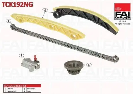 Комплект цепи привода ГРМ Honda Civic VII Saloon (ES)/Civic VIII Saloon (FD FA)/FR-V (BE) 1.8 FAI AUTOPARTS TCK192NG