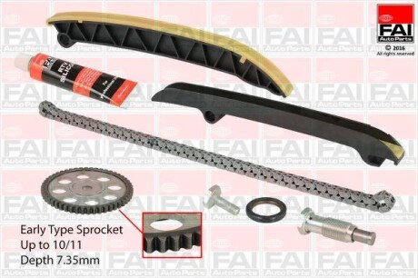 К-кт ланцюга приводу (+шестерня, сальник) ГРМ FAI AUTOPARTS TCK208