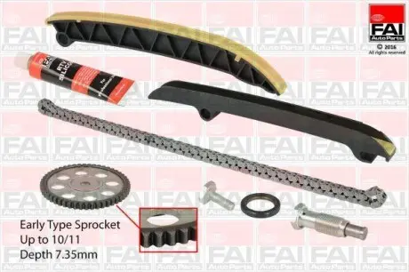 Комплект цепи привода (+шестерня, сальник) ГРМ FAI AUTOPARTS TCK208
