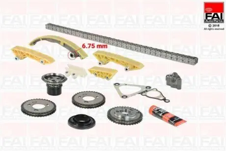 Комплект цепи ГРМ(с шестерней) Ford Transit 2.4TDDi/TDCi 08.00- (120км) FAI AUTOPARTS TCK47